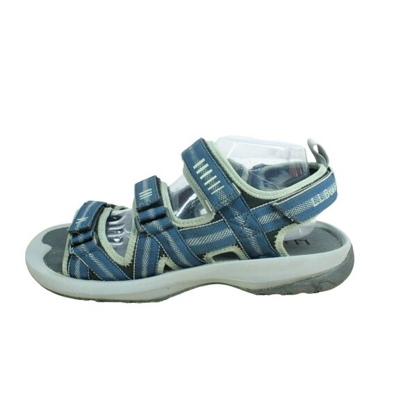 LL Bean Monhegan Blue Nylon Hook & Loop Fisherman Sports Water Sandals Size 11 M